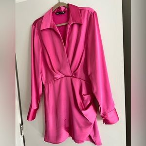 ZARA Short Satin Effect Dress